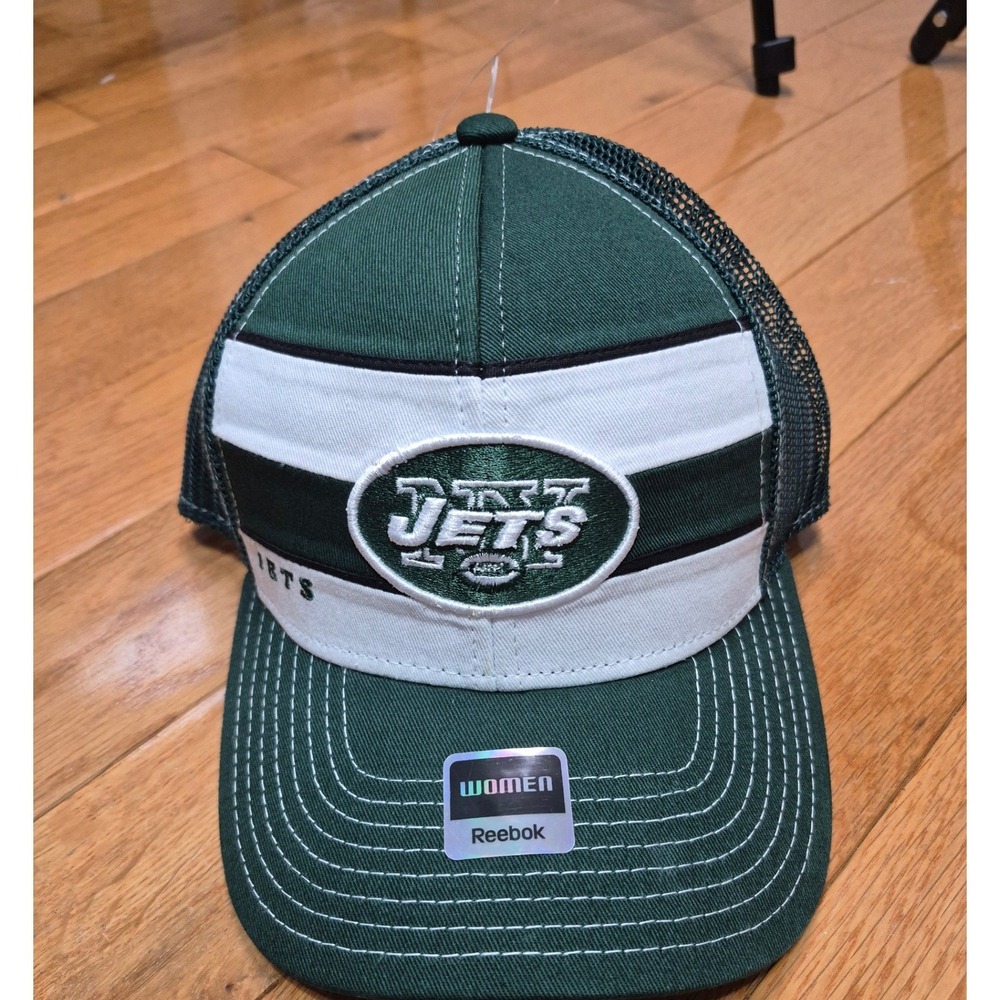 Reebok New York Jets NFL On Field Women Trucker Hat Green White NE36W One Size